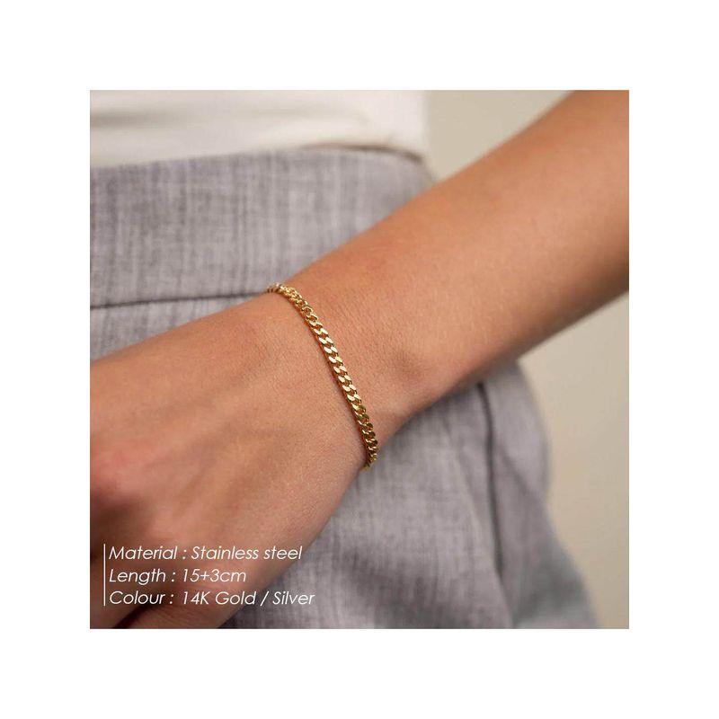 Emanco Fashion Stainless Steel Minimalist Easiest for Match Electroplated 14K Gold Non-Fading Thin Chain Jewelry Chain