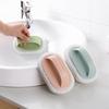 Solid Color Striped Handle Mop: Kitchen & Bathroom Cleaning Sponge with Scouring Pad