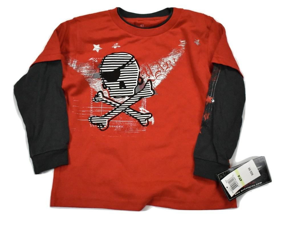 Mad Engine Toddler Pirate Skull & Crossbones Shirt New 4T Unisex T-Shirt XXXXL