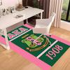 1pc AKA Logo Print Area Rug - Soft, Washable Non-Slip Indoor Mat for Office Chairs, Living Room, Home Office Decorative Rug