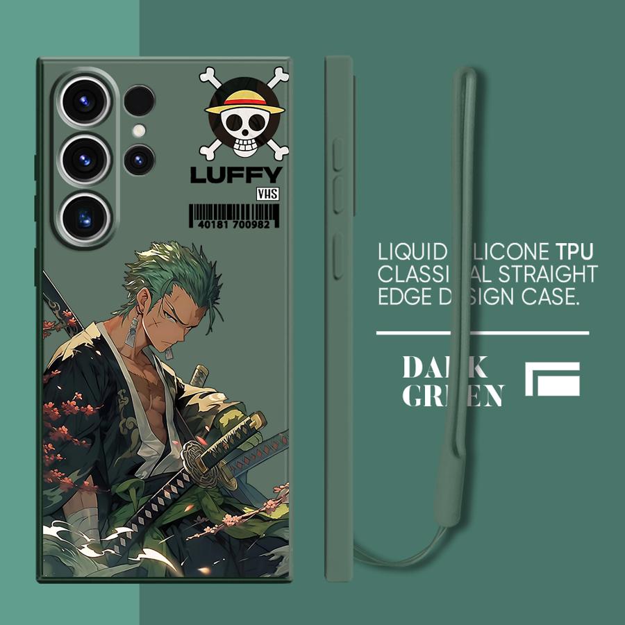 

Аниме One Piece Чехол с Зоро для Samsung Galaxy S21FE S23 S20 FE Note 10 20 Ultra S25 Plus S25 Ultra S24 S22 Ultra Мягкий чехол Galaxy S21 FE 5G