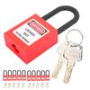 10 Sets 38mm Lockout Lock Dustproof Nylon Industrial Engineering Insulation Security Tool for FactoriesRed