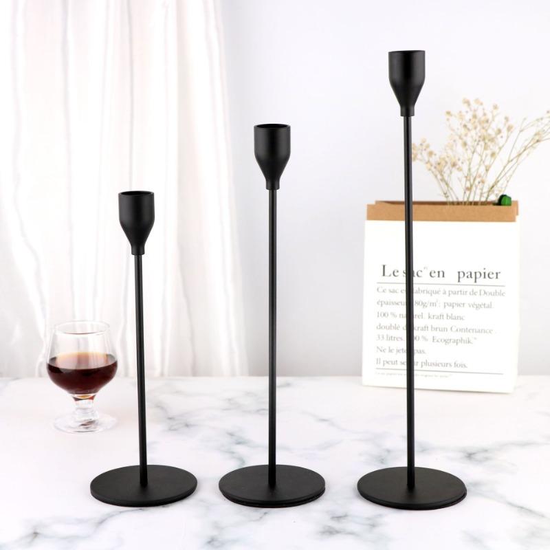 Metal Candle Holders Luxury Candlestick Fashion Wedding Candle Stand Exquisite Candelabra Table Home Decorations