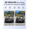 COOLCRAZY 4K Dash Cam Front, Built-in WiFi GPS, Dash Camera for Cars, 3.2 IPS Screen Dashcam with App Control, Free 32G Card, 17