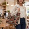 Unique Red Brick Pattern Tote Bag Fashion Casual Daily Carry Handbag for Women Lightweight All-match Portable Shoulder Bag
