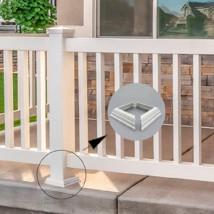 Split Type Fence Post Skirt Porch Two Piece Base Trim Rings For Easy Cleaning And Long Lasting Performances Enduring