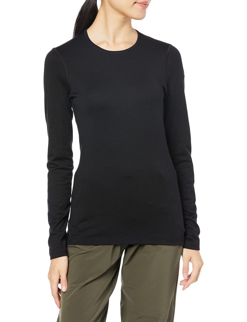 W 200 OASIS LS CREWE IXW20220 Black XS [Ice Breaker]