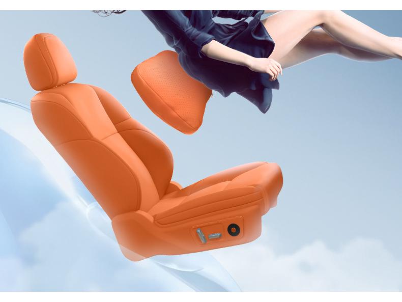 Complete Car Interior Modification Kit for Lynk & Co 08 EM-P: Headrest, Lumbar Support, Neck Pillow, and Waist Protection.