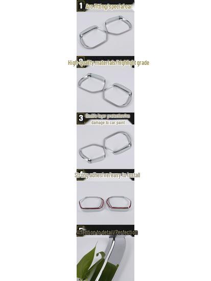 15 CRV Rearview Mirror Trim: Bright Ring Cover & Frame Decor
