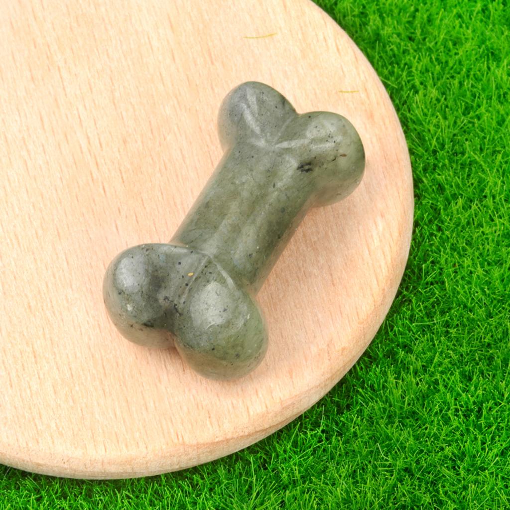 1ks Mini duchovní léčivý krystal Ornament Dekorace Tvar kosti Přírodní kámen Drahokam pro výzdobu psích boudy nebo bytového zařízení Šperky 34x20 mm