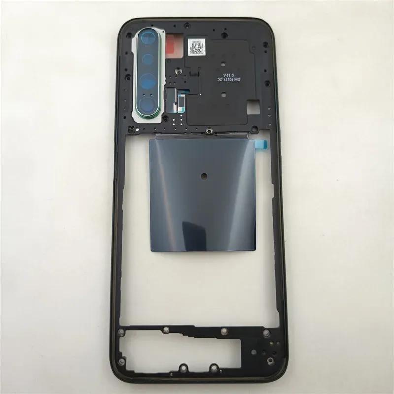 For OPPO Realme X3 SuperZoom RMX2142 Phone Housing Middle Frame Glass Battery Back Cover Case Panel With Camera Frame