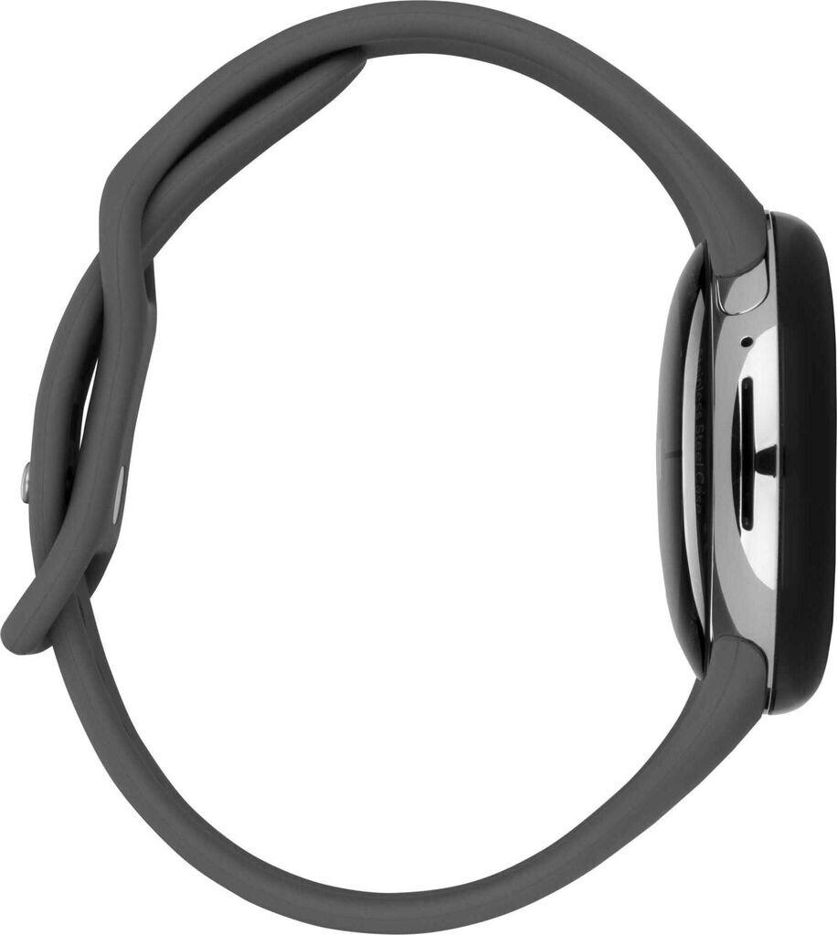 Google Pixel Watch Bluetooth Polished Silver Sportarmband Charcoal