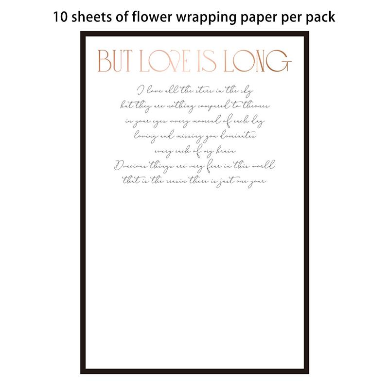 10Pcs Flower Wrapping Waterproof Wrapping Paper Birthday Gift Wrapping Paper