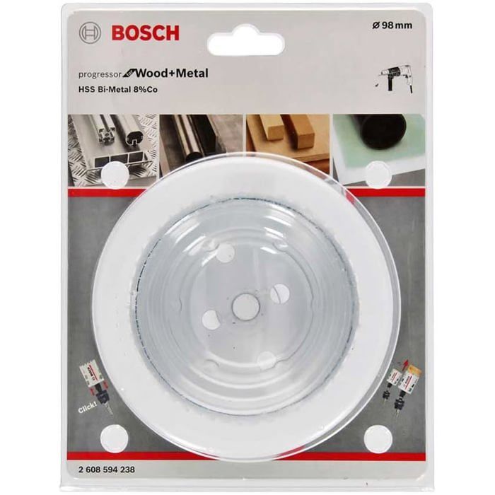 Scie trépan - BOSCH - Progressor - Ø 98 mm - Bimétal 8% Co - Longueur 44 mm