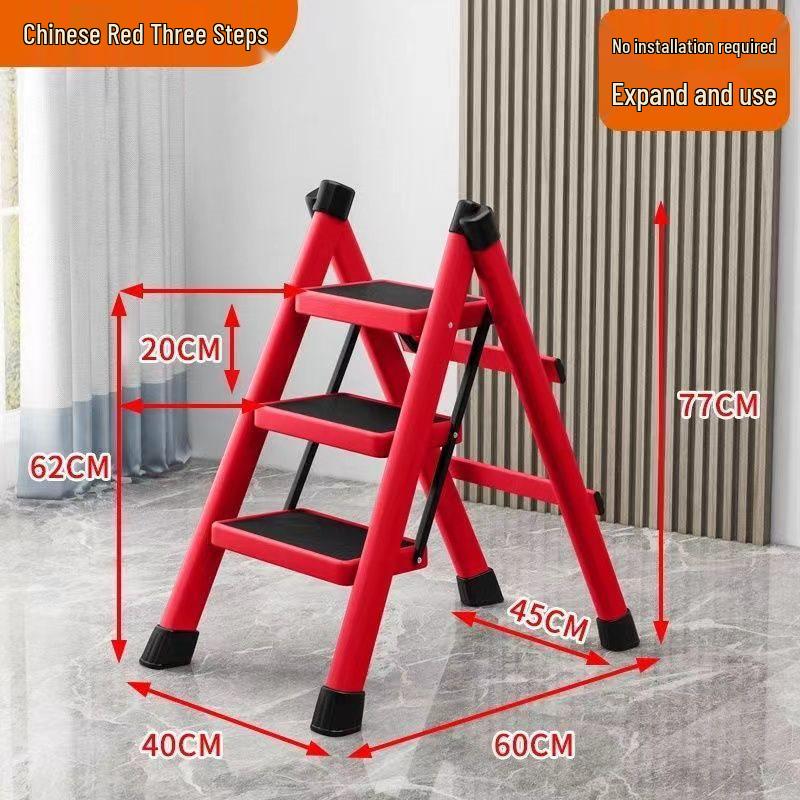 3-Step Telescopic Folding A-Frame Ladder – Lightweight and Multi-Functional Stool