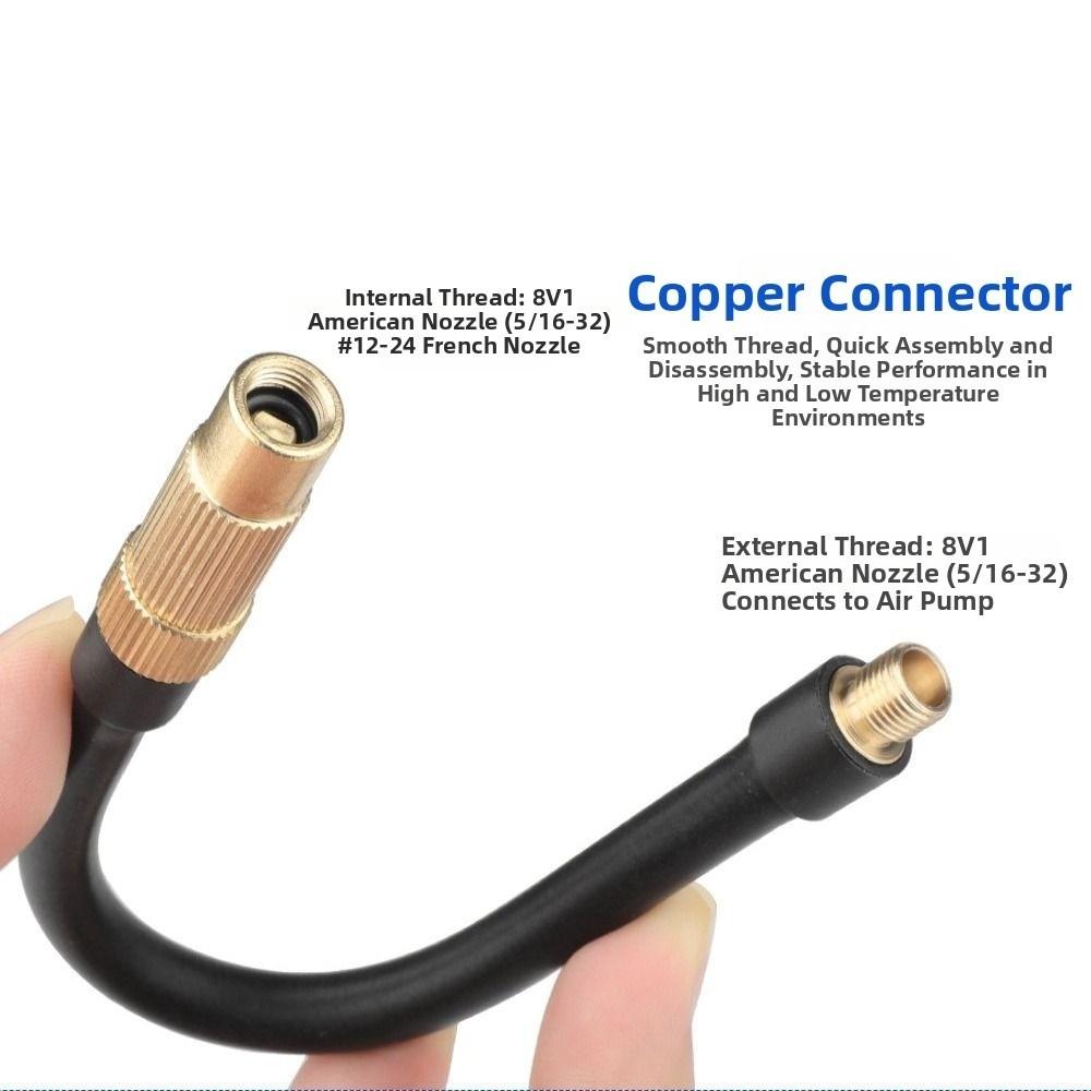 EPDM Pipe Hose External 8V1 Thread Bicycle Tire Inflator for Inflatable SUP Seat Kayak