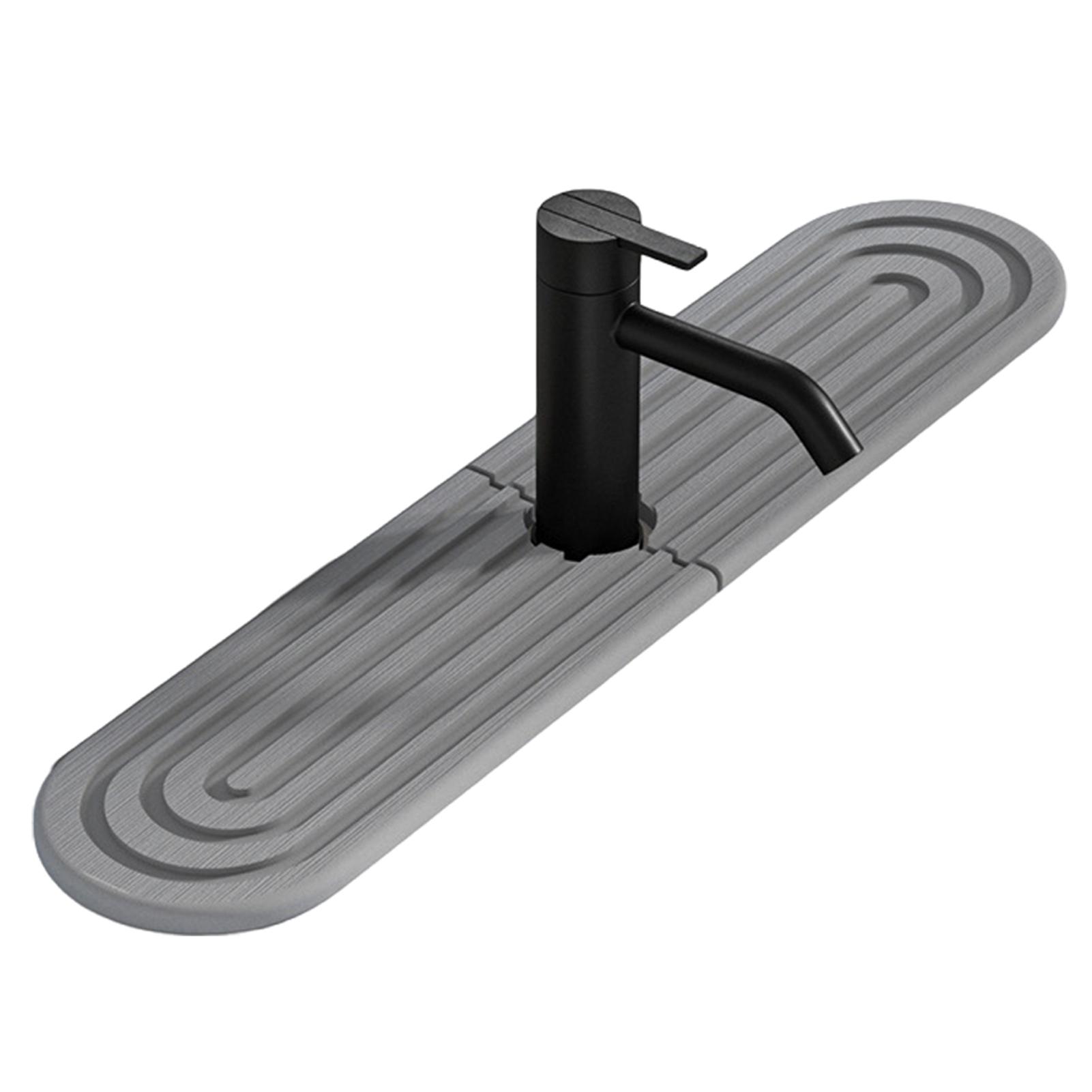 

Диатомитовый коврик для смесителя для кухонной раковины Каменный сушильный поднос Быстросохнущий Защита от брызг Каменный сушильный коврик Кухня 60*10cm