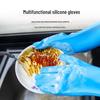 Magic Silicone Dishwashing Gloves - Durable, Waterproof Rubber Kitchen Gloves for Women, Household Cleaning, Scrubber, Dishwashing.