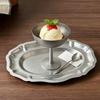 Retro Style Stainless Steel Cake Tray Silver Color Jewelry Storage Organizer  Jewelry Display
