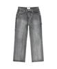 LAB101 Carpenter Brush Wash Straight Denim Pants (Grey)