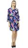 Bimba Womens Blue Floral Satin Kimono Bridesmaid Bride Getting Ready