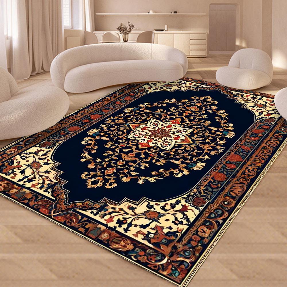 Home Persian Style Area Rug High Abstract Flower Art Carpets for Living Room Bedroom Anti-Slip Floor Mat Kitchen Tapetes De Sala