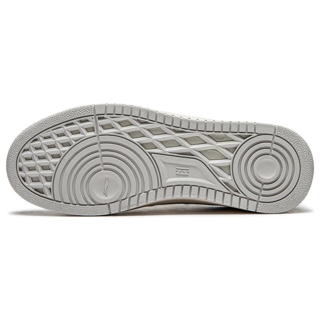 Li Ning Tianji Slip Resistant, Abrasion Resistant, Lightweight, Breathable Low top Skateboard Shoes Men's Gray White AGCU095-4