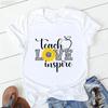 Hot Selling Women's Top Hot Selling Love Personality Pattern Printed Short-sleeved T-shirt Women Summer polyester fabric
