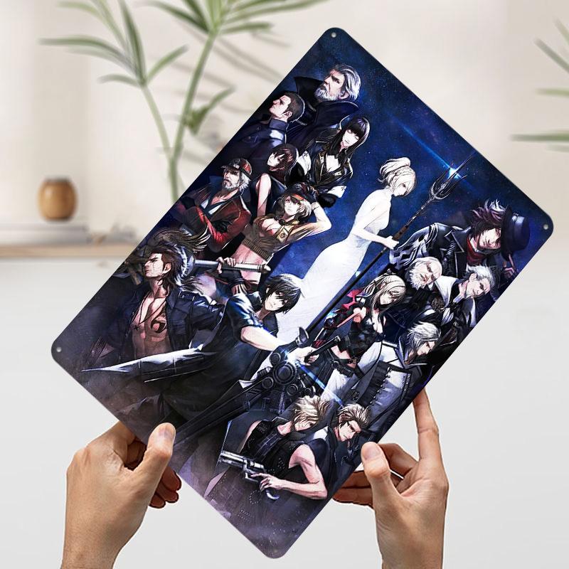 Fantasy Xv Tinplate Poster Customized Wall Art Vintage Retro Metal Signs for House Decor Bedroom Decoration Room Coffee Bar Home