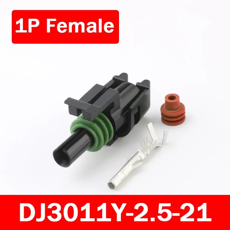5/20/100Sets Delphi 2.5 Series GM Automobile 1/2/3/4/6Pin Waterproof Male&Female Connector Plug 12010975 DJ302/3/4/61Y-2.5-11/21