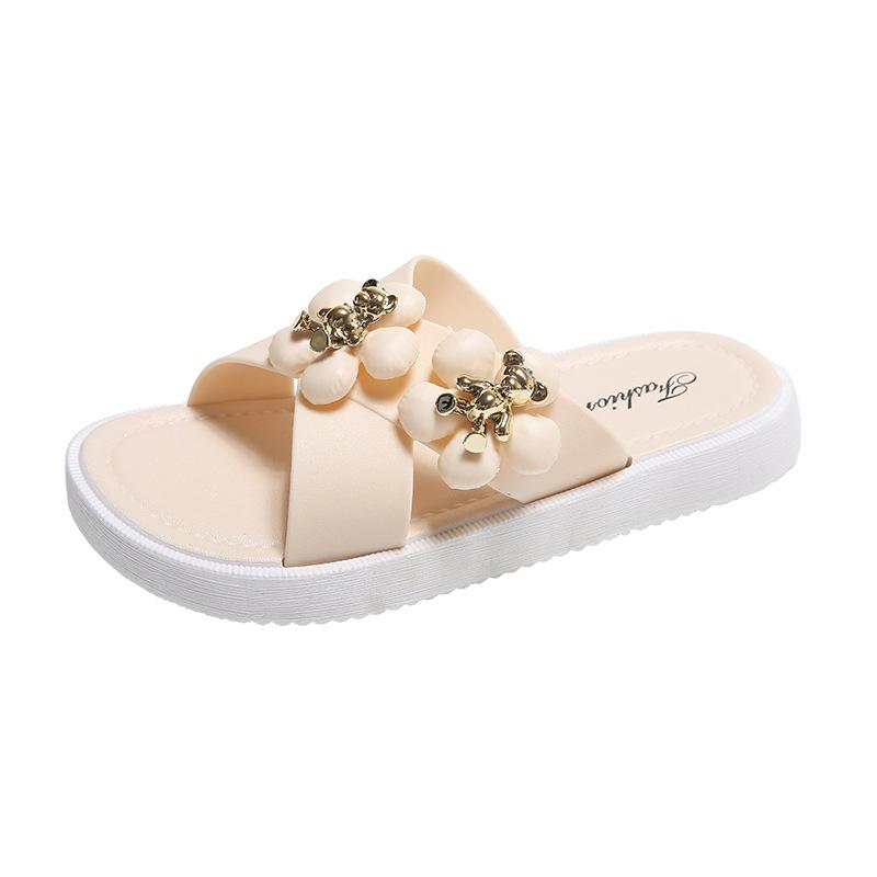 Fashion Slippers Women's Indoor Home Summer Outdoor Wear Non-slip Thick Bottom Wear-resistant Cute Bear Sandals