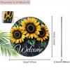Rustic Wooden Welcome Sign with Sunflowers Pattern - Charming Decorative Plaque  - Ideal for Farmhouse, Front Door Decor - Party Decoration