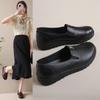Spring Leather Comfort Shoes for Middle-Aged & Elderly Women - Soft Sole, Low-Top, Casual Outdoor Slip-Ons