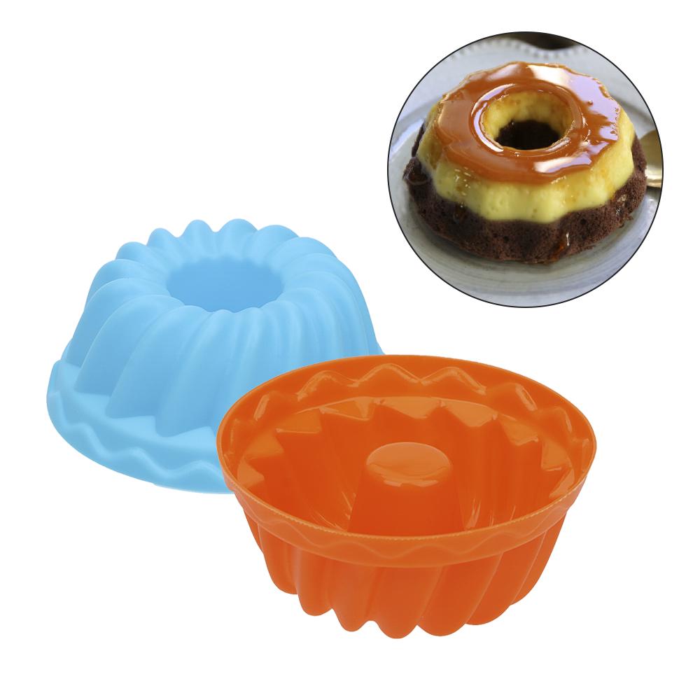 12pcs/set Thread Shape Baking Jelly Mould Non-Stick Silicone Pudding Cupcake Muffin Donut Mold