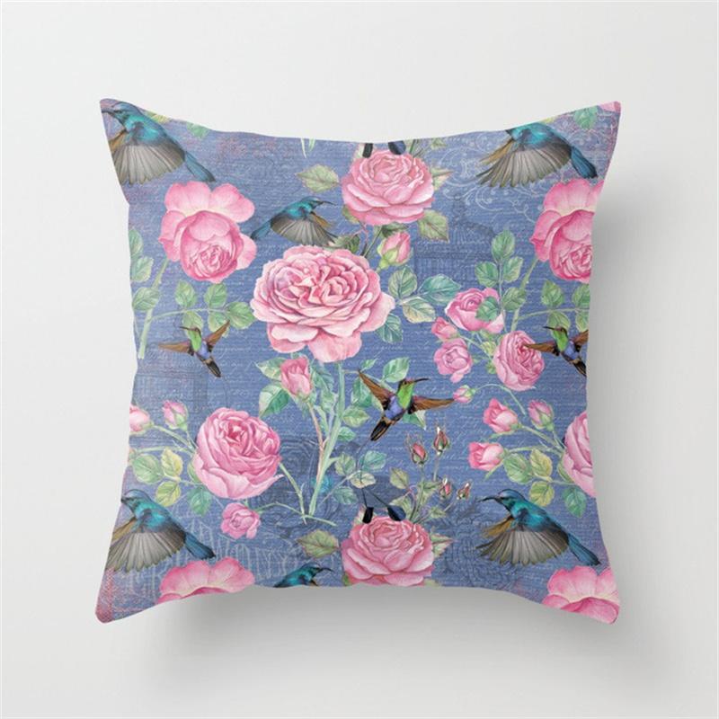 Throw Pillow Home Decor Case Floral Pattern Decorative Cushion Cover