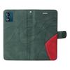 For Motorola Moto E13 4G Leather Case Wallet Stand Color Splicing Phone Cover