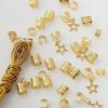 Lot de 36 anneaux de cheveux en forme d'étoile, accessoires pour tresses de cheveux, clips, dreadlocks, tresses de cheveux, manchettes en métal, décoration