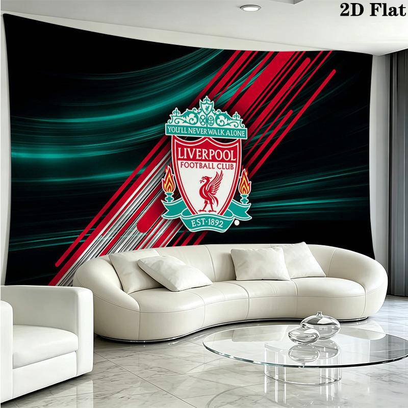 Arazzo da Parete del Liverpool Football Club Appeso Estetico alla Parete Coperta in Tessuto Stampato Arazzi Decorativi per Camera da Letto Soggiorno Decorazione per la Casa