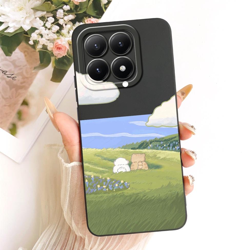 Casing For Xiaomi 15T 5G Cover Silicone Luxury Fashion Flowers Kawaii Cute Painted Shockproof Phone Case 25069PTEBG