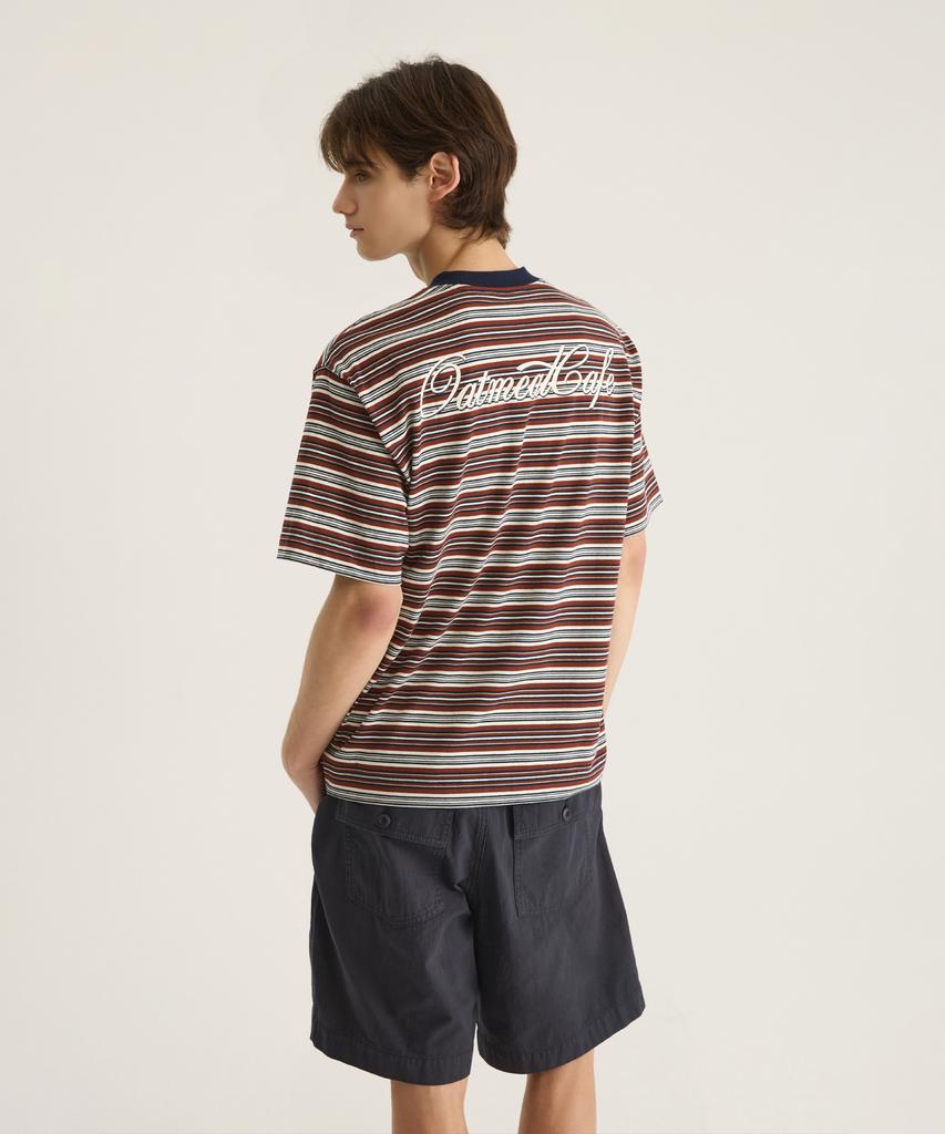 Oteumilkape Garment Dyed Broken Twill Fatigue Shorts - Navy