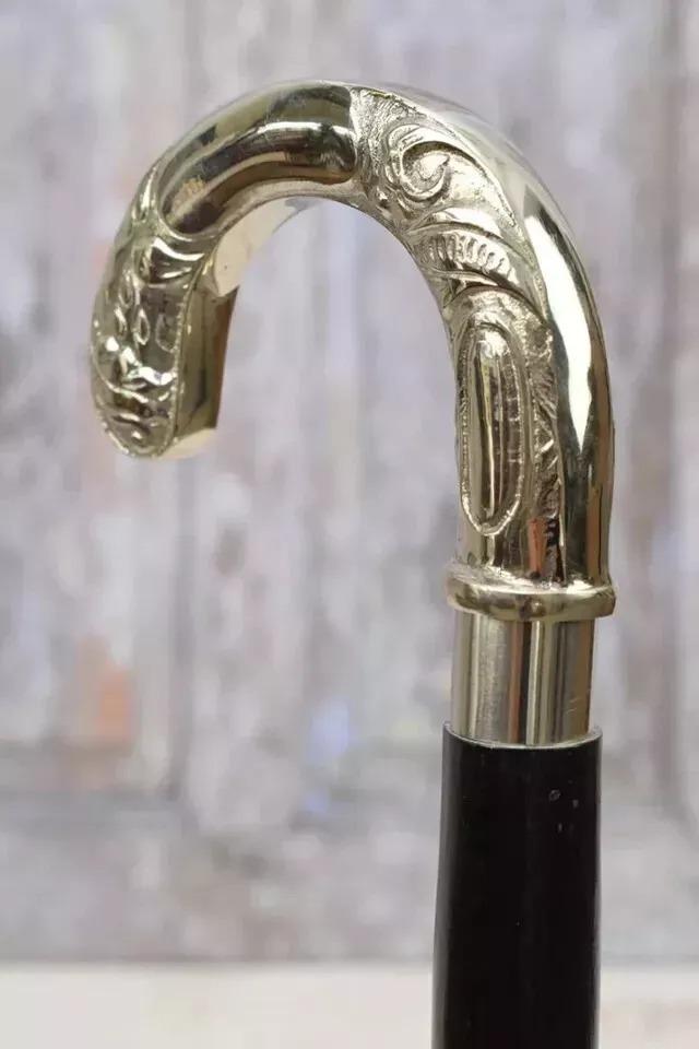 Classic Elegant Walking Stick - Aluminum and Wooden Walking Stick