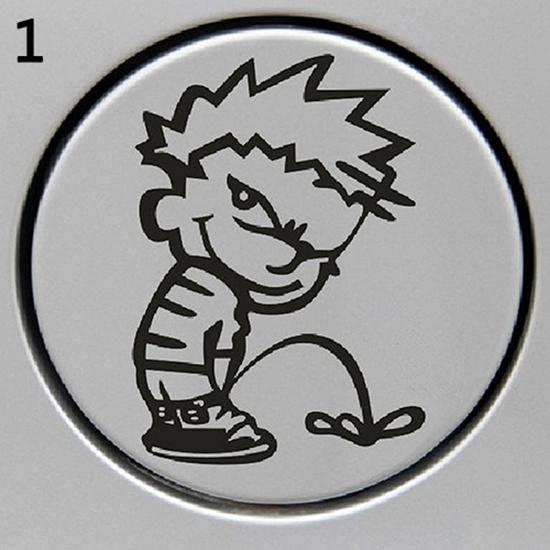 Waterproof Sticker Car Funny Naughty Boy Pees Car Rear Windshield Door Tank Lid Sticker Decal