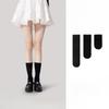 Female Autumn and Winter New Style All Kinds of Micro Pressure Thin Black Tube Socks