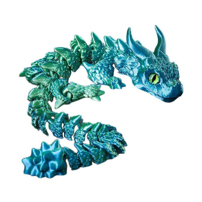 22cm 3D-gedruckte Magischer Drache Figur mit Beweglichen Gelenken Fidget Toy Simulierter Drache Desktop Ornament Dekorationen