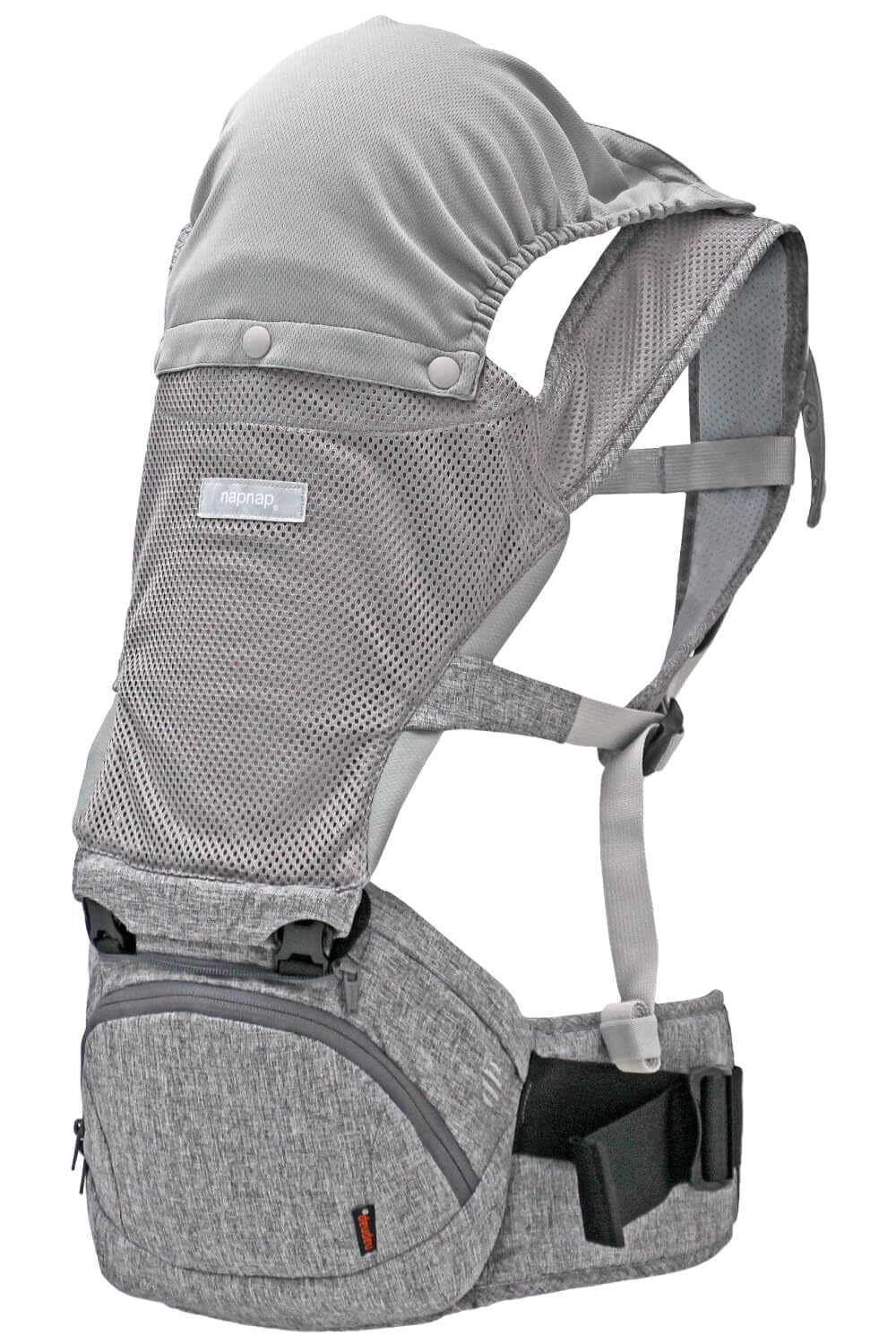 

napnap Tran Baby Carrier with Shoulder 20kg Double Shoulder Perfect for Carrying and Heatstroke Mesh Melange Gray Air Gray Straps, Foldable, Capacity,