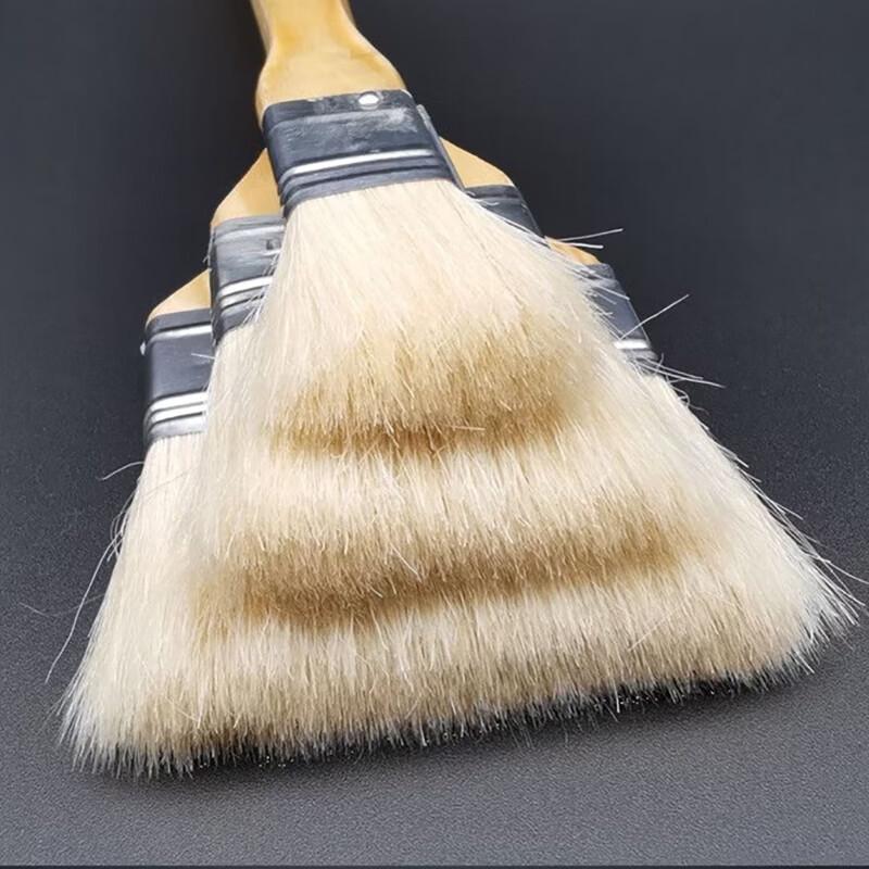 Handun 3-inch Long Handle Pig Bristle Paint Brush