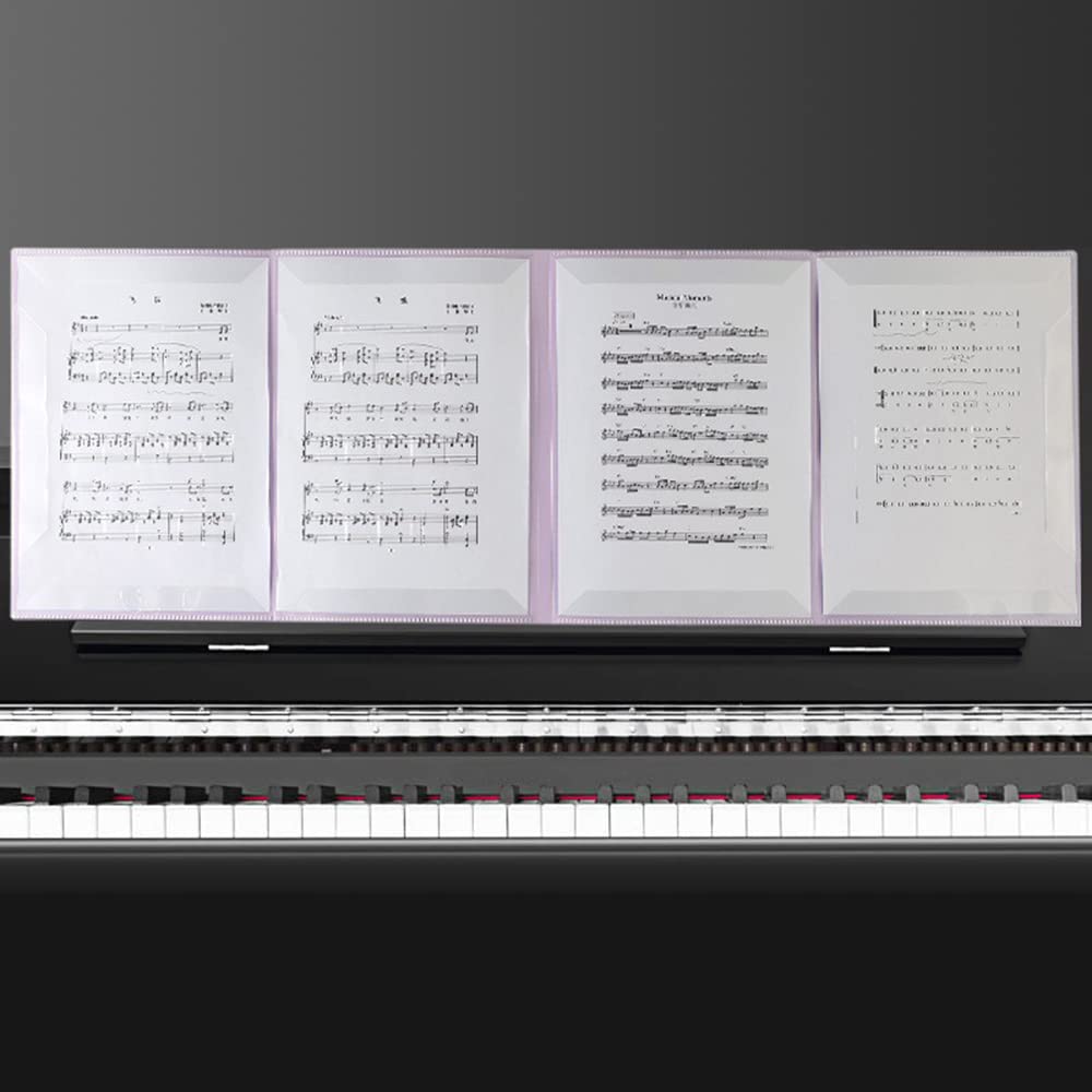 Sheet music A4 4 holds 6 lesson sheet digital piano accessory file, size, pages, writable, non-reflective, sheets, 4-page layout, file, cover, music,
