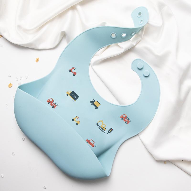 2pcs Three Dimensional Waterproof Bib Children's Dining Bag Silicone Drool Bib No Wash Drool Towel Saliva Towel Baby Burp Cloths