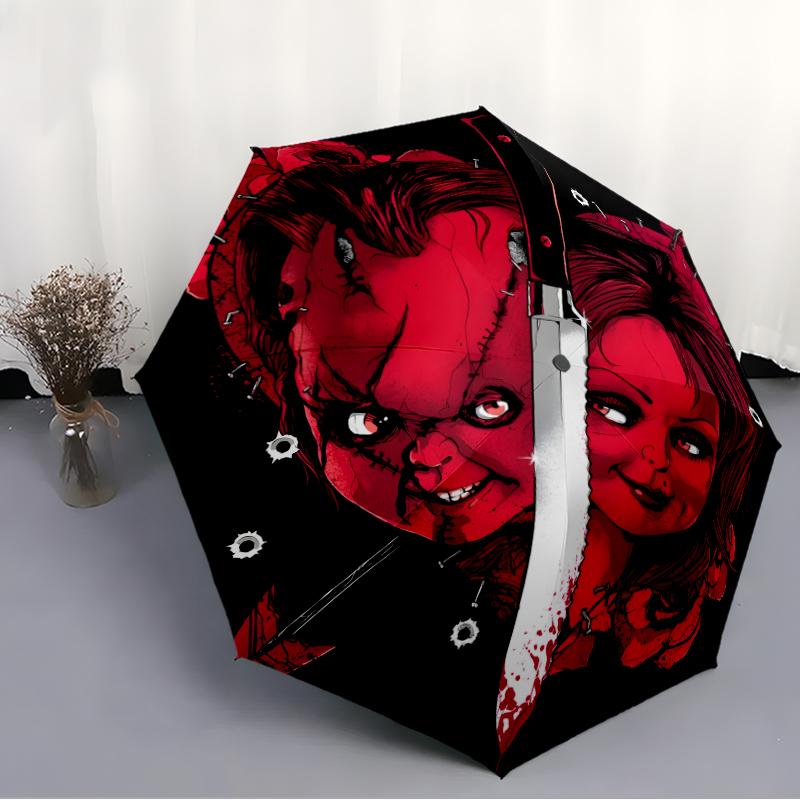 Chucky Fashionable Automatic Opening/Closing Folding Umbrella. Portable and Foldable, Ideal for Gift, Travel, and Daily Use.