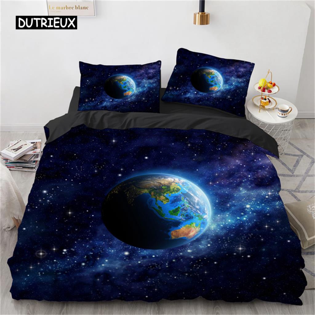 Fantasy Galaxy Duvet Cover Twin King Size for Teens Kids Boys Starry Sky Bedding Set Microfiber Outer Space Theme Cover Bedroom